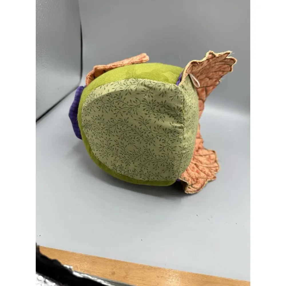 Thanksgiving Turkey Plush Decor Round Stuffed Fall Harvest Quilted Leaf Tail